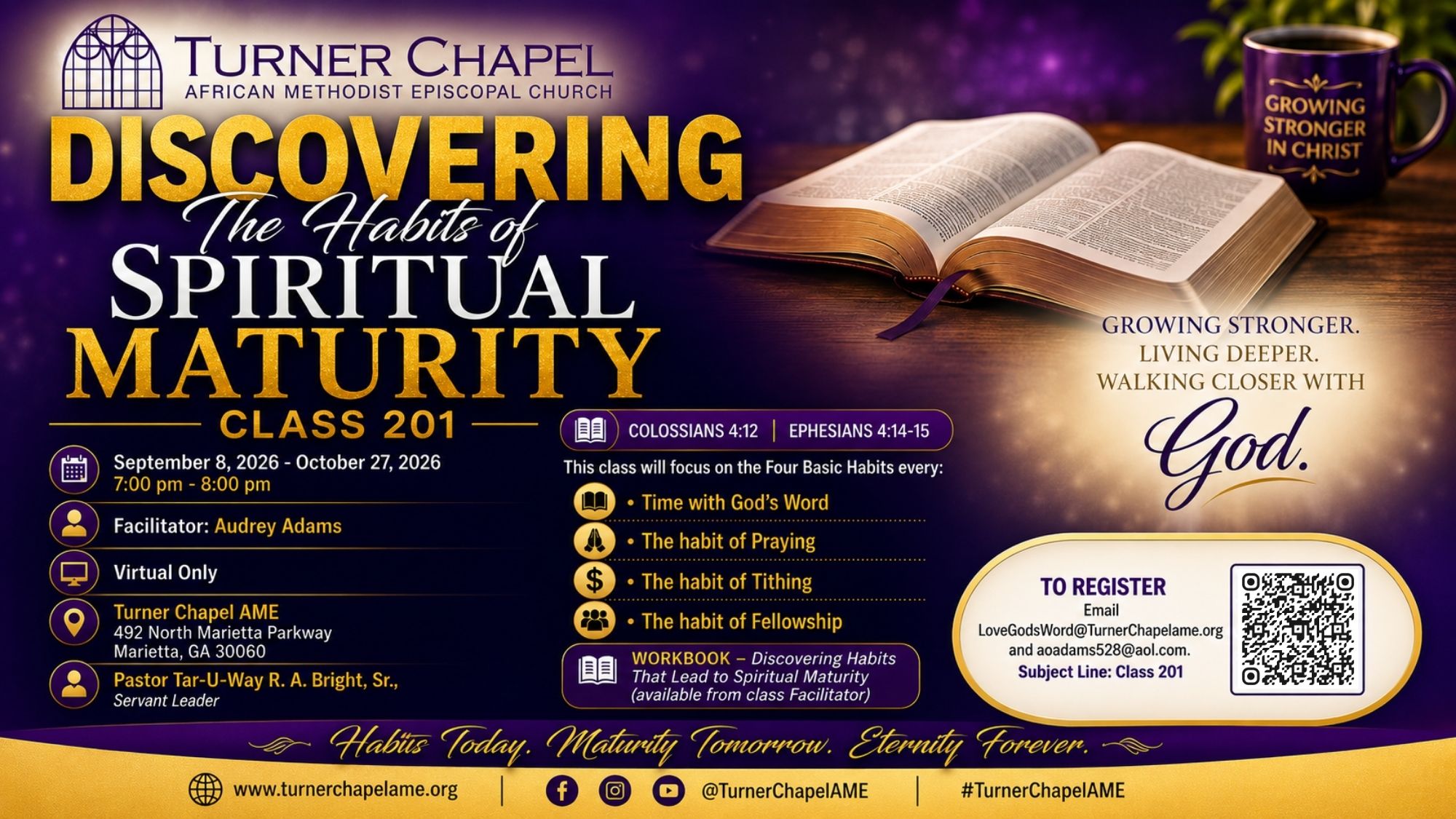 Discovering The Habits of Spiritual Maturity (Clas